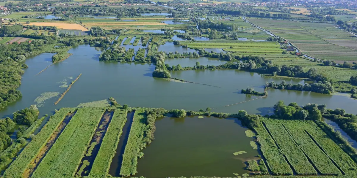 Le marais de Saint-Omer vue du ciel