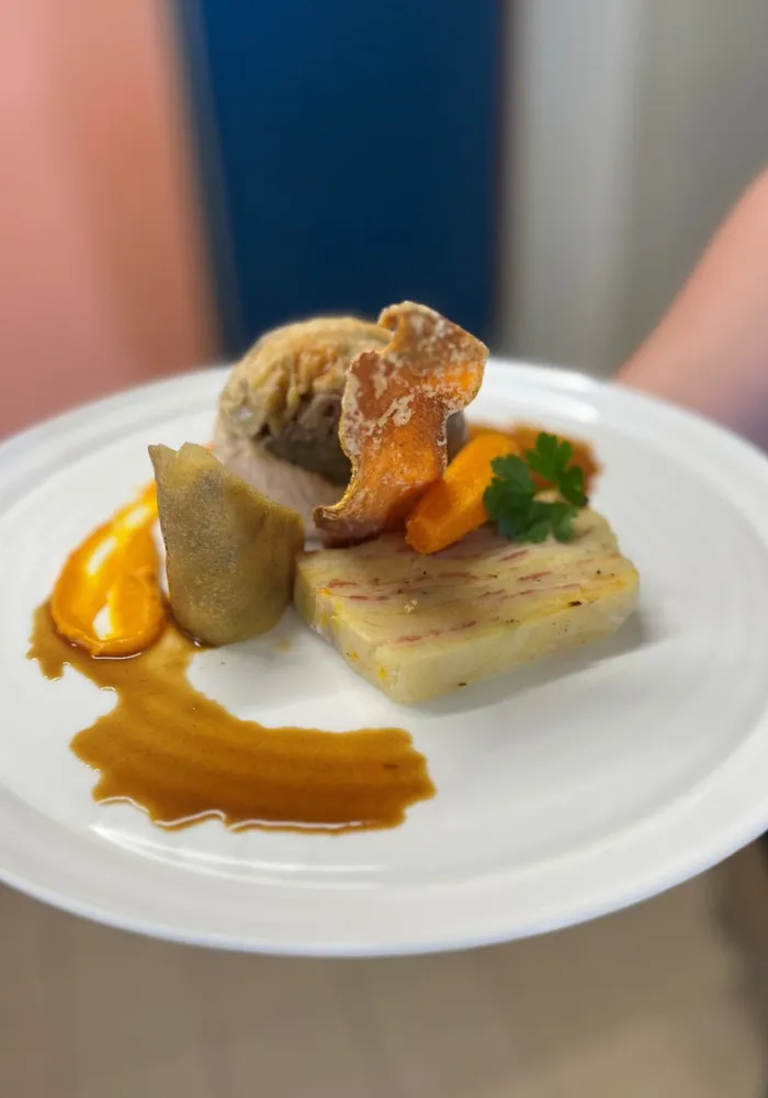 pintade à la Brabançonne restaurant Au Bon Accueil Salperwick