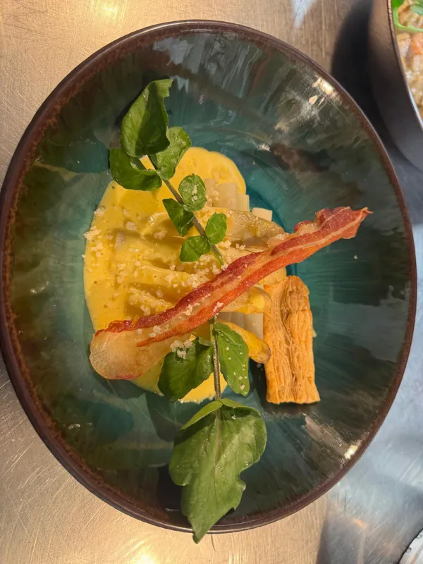 entrée raffinée chef Philippe Devoos restaurant marais audomarois