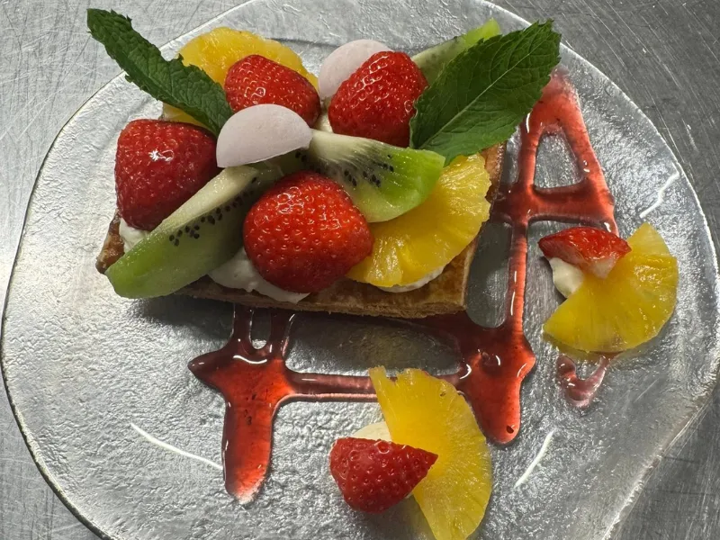 dessert aux fruits Estaminet Au Bon Accueil à Salperwick (62)